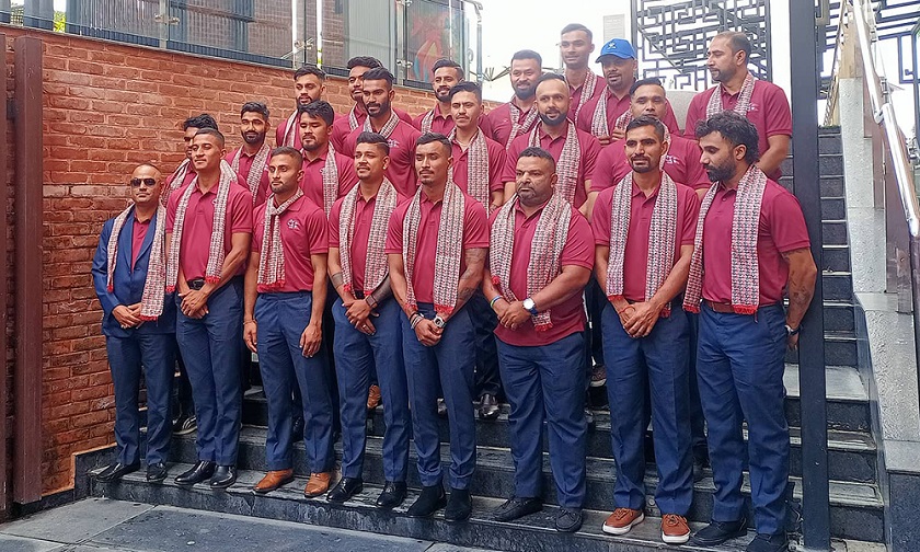 अमेरिका जाने नेपाली राष्ट्रिय क्रिकेट टिमको विदाई