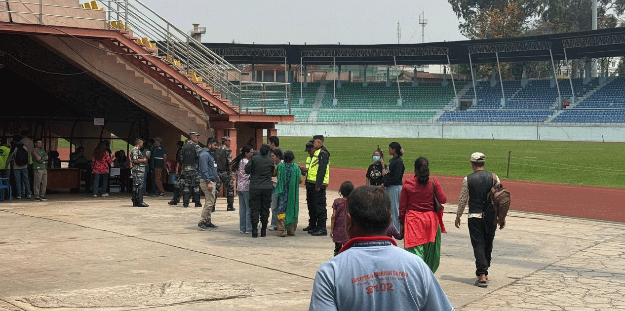 थापाथली सुकुमबासी बस्तीबाट ६ परिवारलाई रंगशाला लगियो