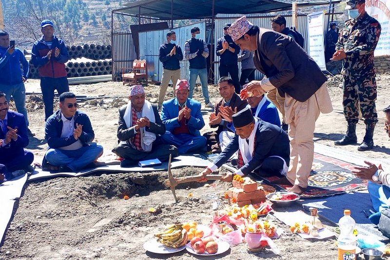 धौलिगाड बृहत् खानेपानी आयोजनाको शिलान्यास