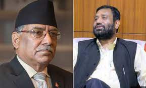 प्रधानमन्त्री  प्रचण्ड र कांग्रेस नेता निधिबीच भेटवार्ता