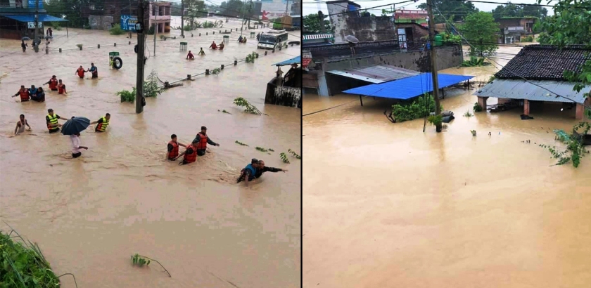 अविरल वर्षाका कारण मोरगंमा एकजनाको मृत्यु, ३५० घर डुबानमा