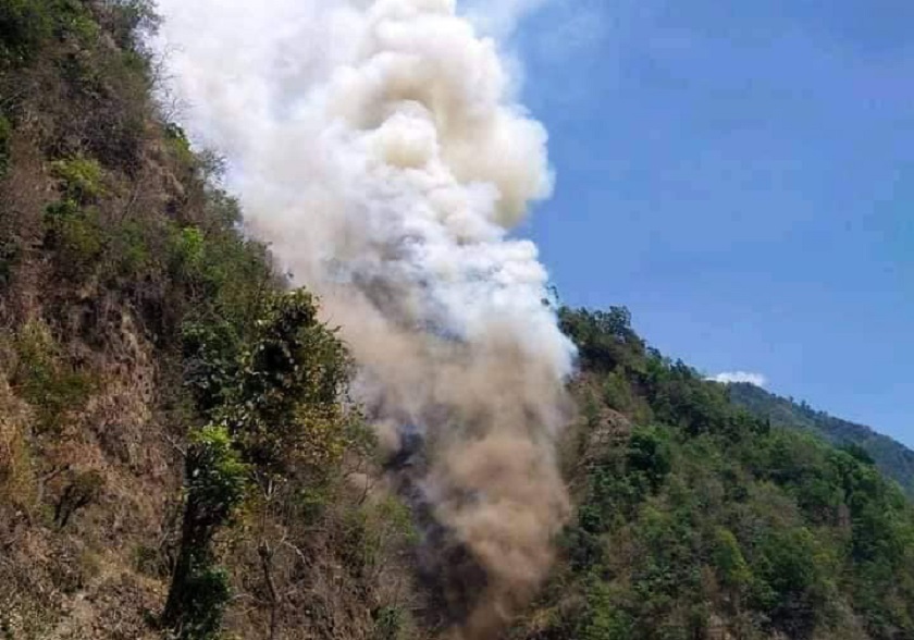 ललितपुरको प्युटार जंगलमा भिषण आगलागी