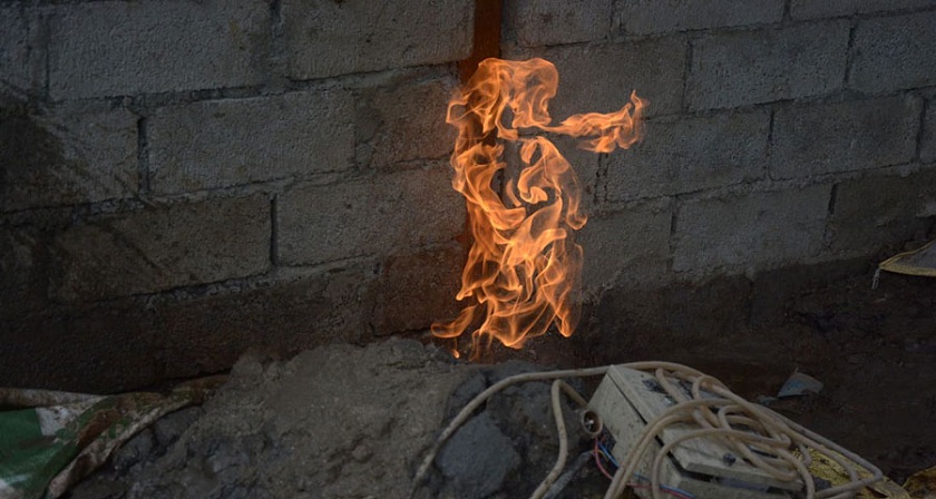 काठमाडौंमा पानी निकाल्न बोरिङ गर्दा प्रज्वलनशील ग्यास निस्कियो