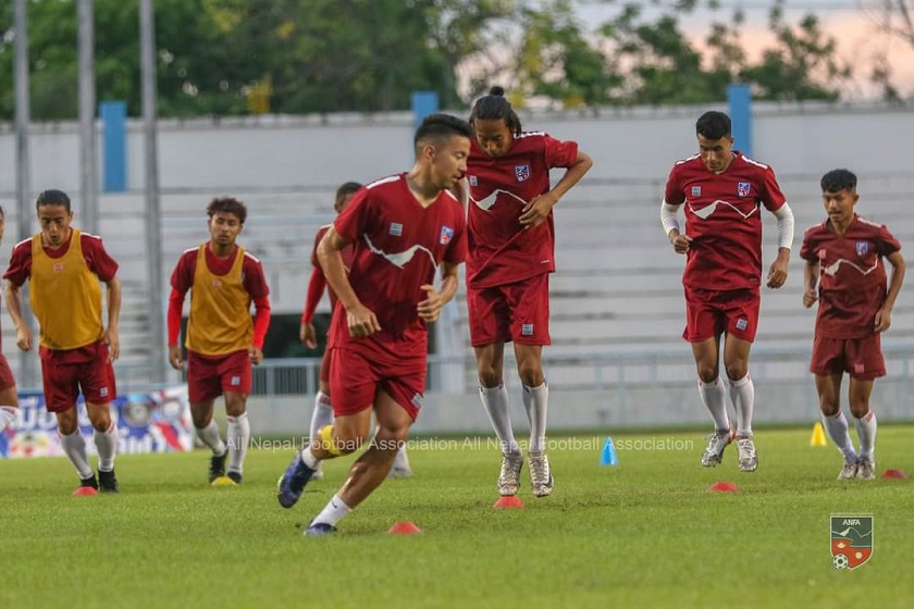 नेपाली राष्ट्रिय फुटबल टोलीको प्रशिक्षण सुरु