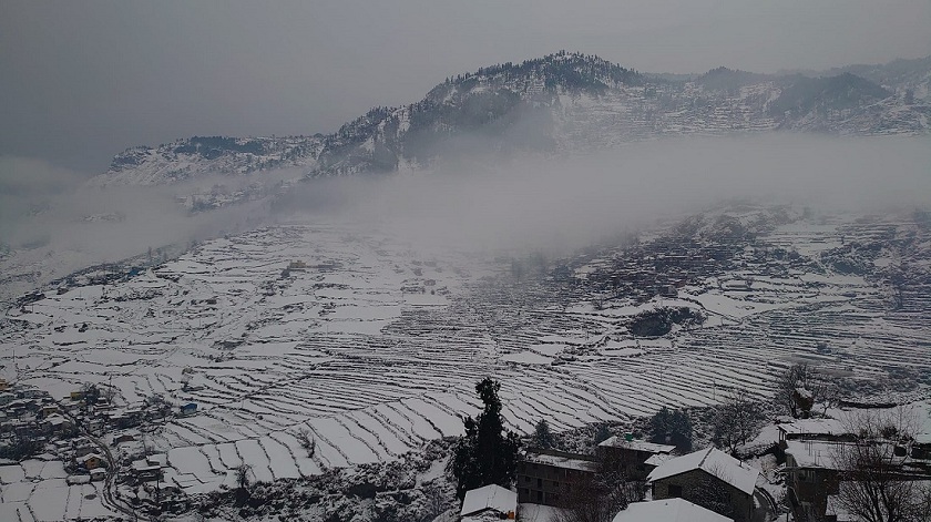 लोमान्थाङमा हिमपात, तल्लो मुस्ताङमा वर्षा