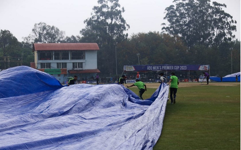 वर्षाले फेरि रोकियो नेपाल र कुवेतबीचको खेल