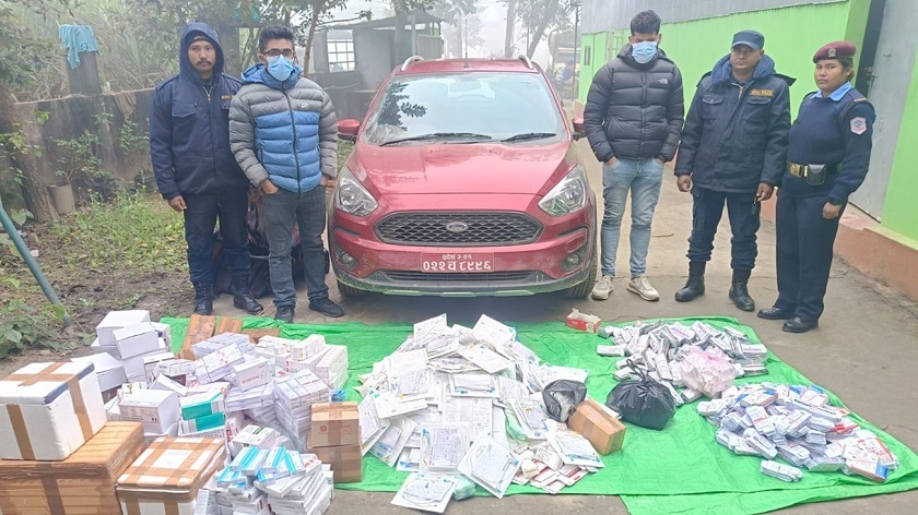 पश्चिम नवलपरासीबाट २९ लाख ४९ हजारको औषधि बरामद, २ जना पक्राउ