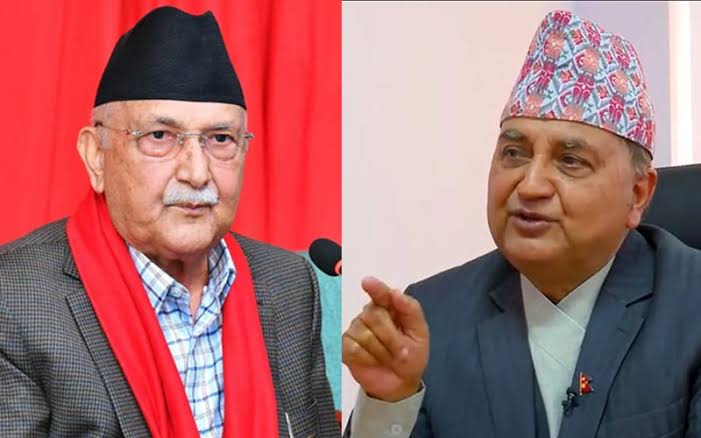 पोष्टरमै केपी ओलीलाई इश्वर पोखरेलको काउन्टर