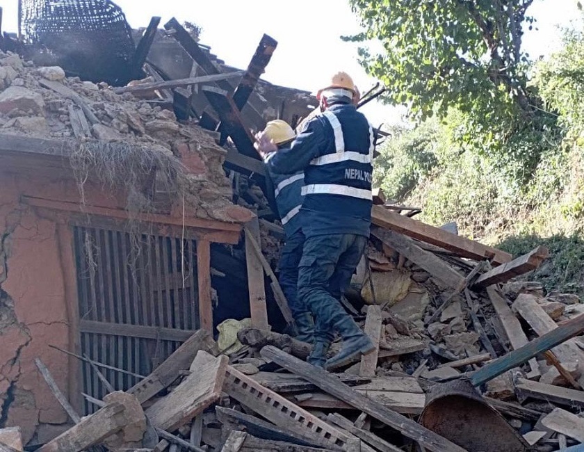 जाजरकोट भूकम्प : दुई जिल्लामा ३९ प्रहरी कार्यालयमा क्षति