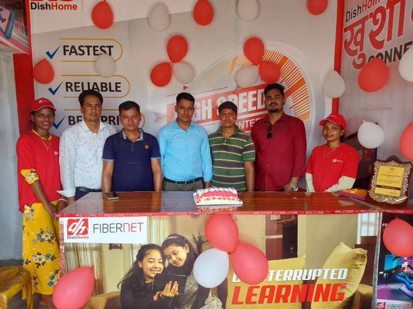 कञ्चनपुरमा डिशहोम फाईबरनेटका शोरूम उद्धघाटन