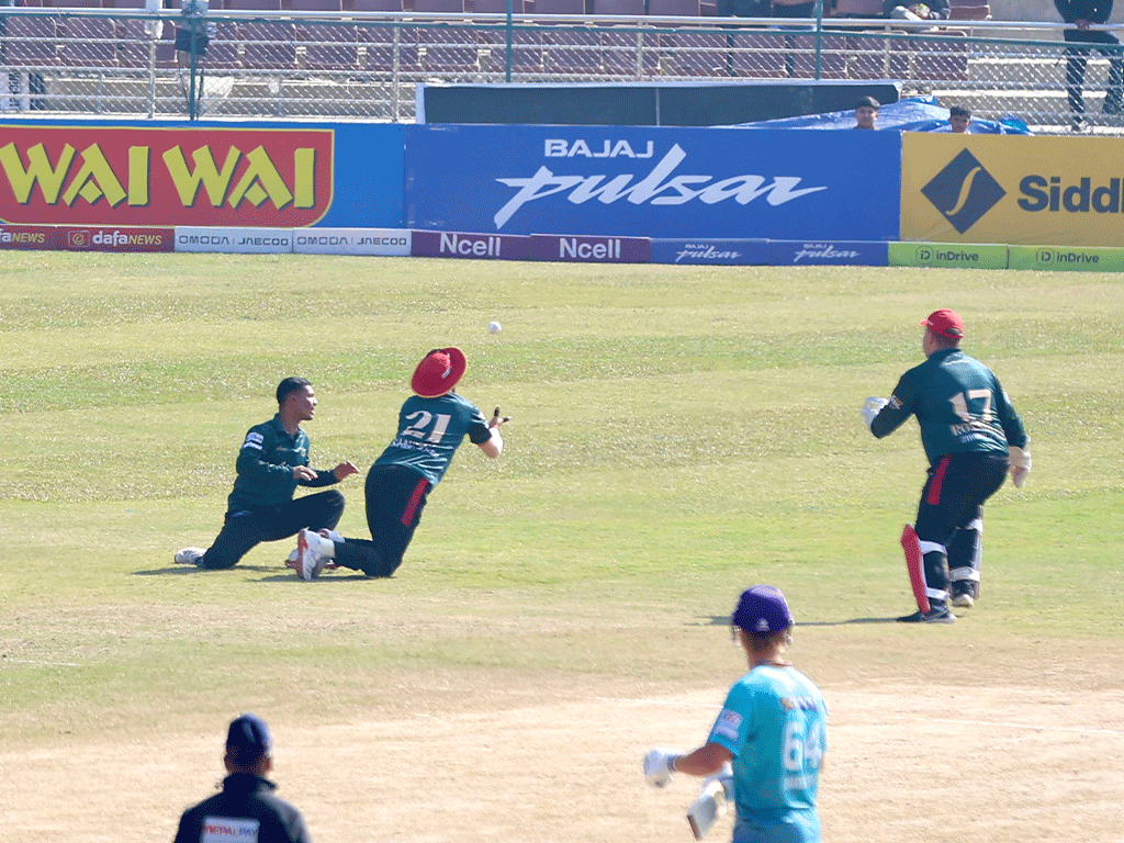 काठमाण्डुले पोखरालाई दियो १६६ रनको लक्ष्य
