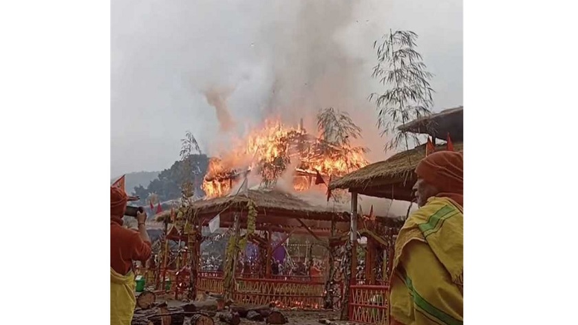 कोटी होम महायज्ञको हवन कुण्डमा आगलागी