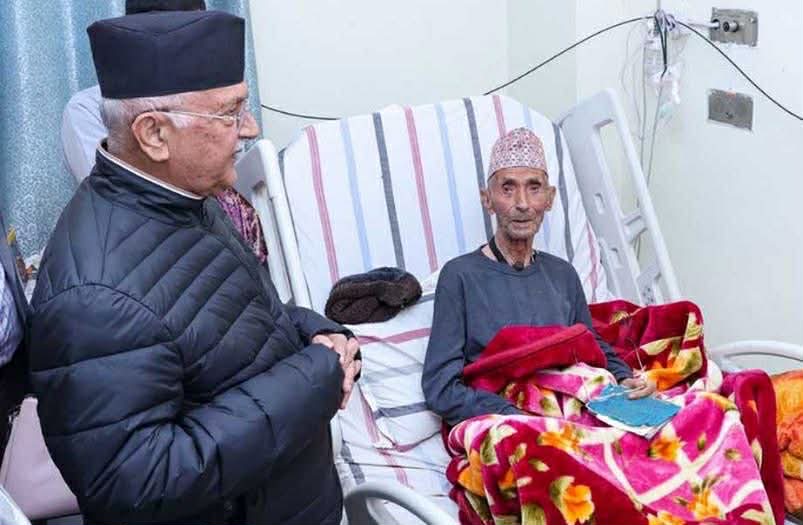 पूर्वप्रधानमन्त्री ओलीलाई पितृ शोक