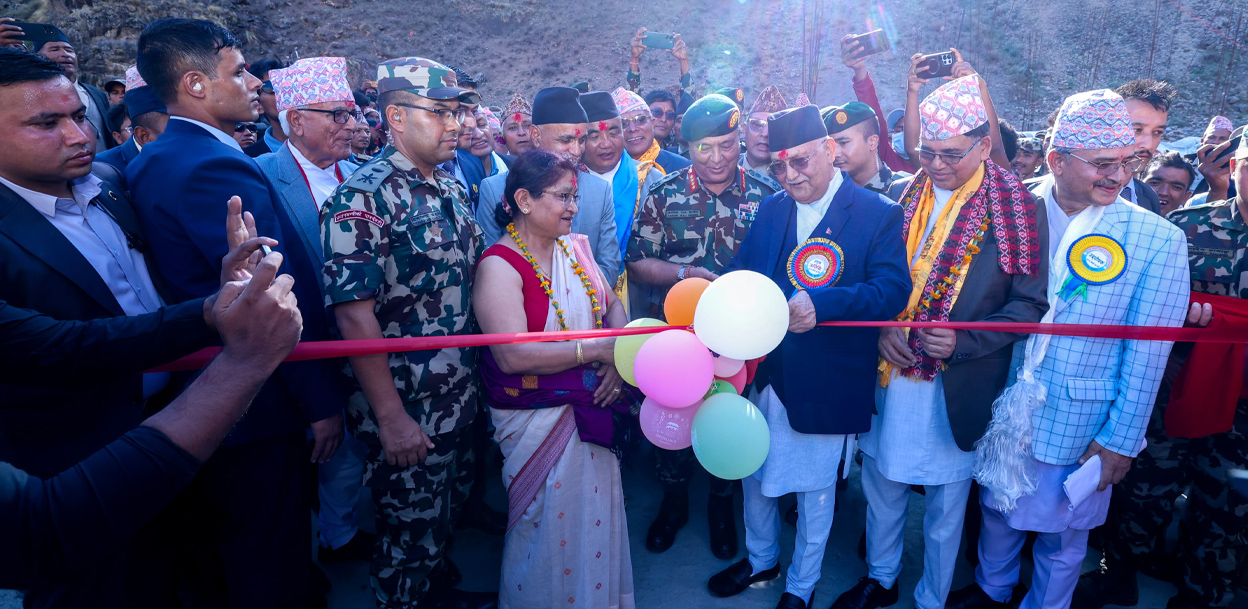 प्रधानमन्त्रीले गरे बेलिब्रिज उद्घाटन, सिमकोटमा अब राष्ट्रिय सडक