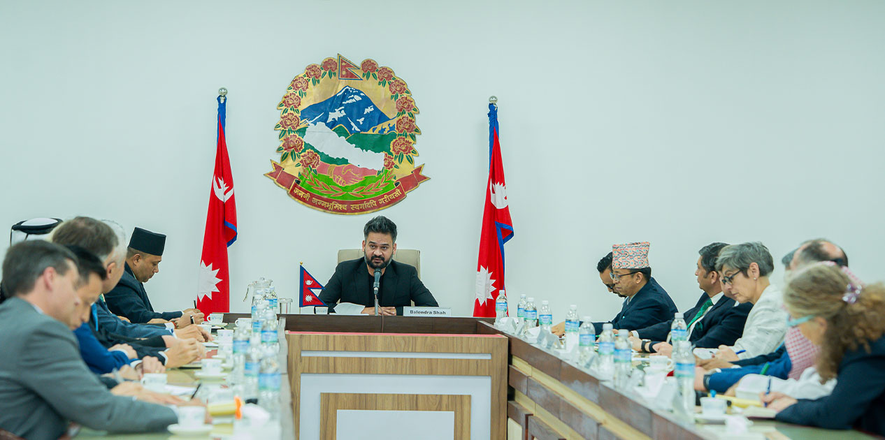 प्रधानमन्त्री शाहद्वारा कूटनीतिक नियोग प्रमुखहरूसँग सामूहिक संवाद