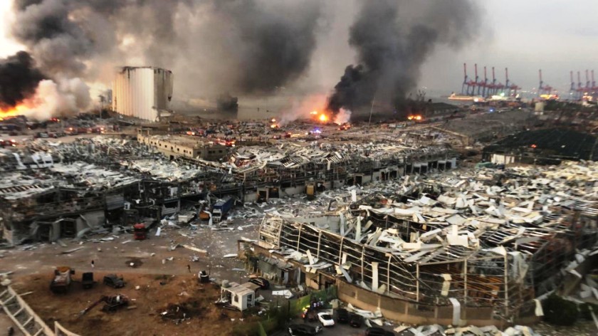 लेबनानको राजधानी बेरुतमा शक्तिशाली विस्फोट, ७० जनाको मृत्यु, ४ हजार बढी घाइते