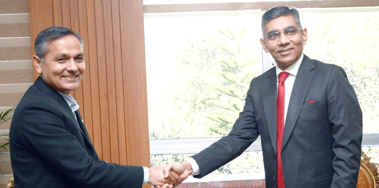 गृहमन्त्री अर्यालसँग भारतीय विदेश मन्त्रालयका अतिरिक्त सचिव महावरले गरे भेट