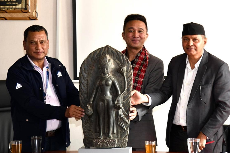 नवौं शताब्दीमा निर्माण भएको प्रतिमा नेपाल फिर्ता