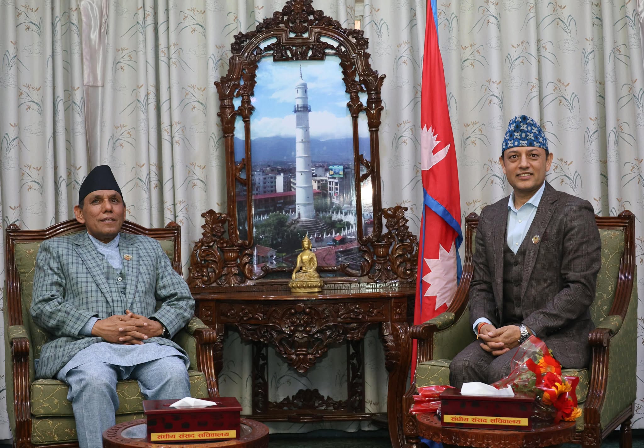 सभामुख र राष्ट्रियसभा अध्यक्षबीच भेटवार्ता