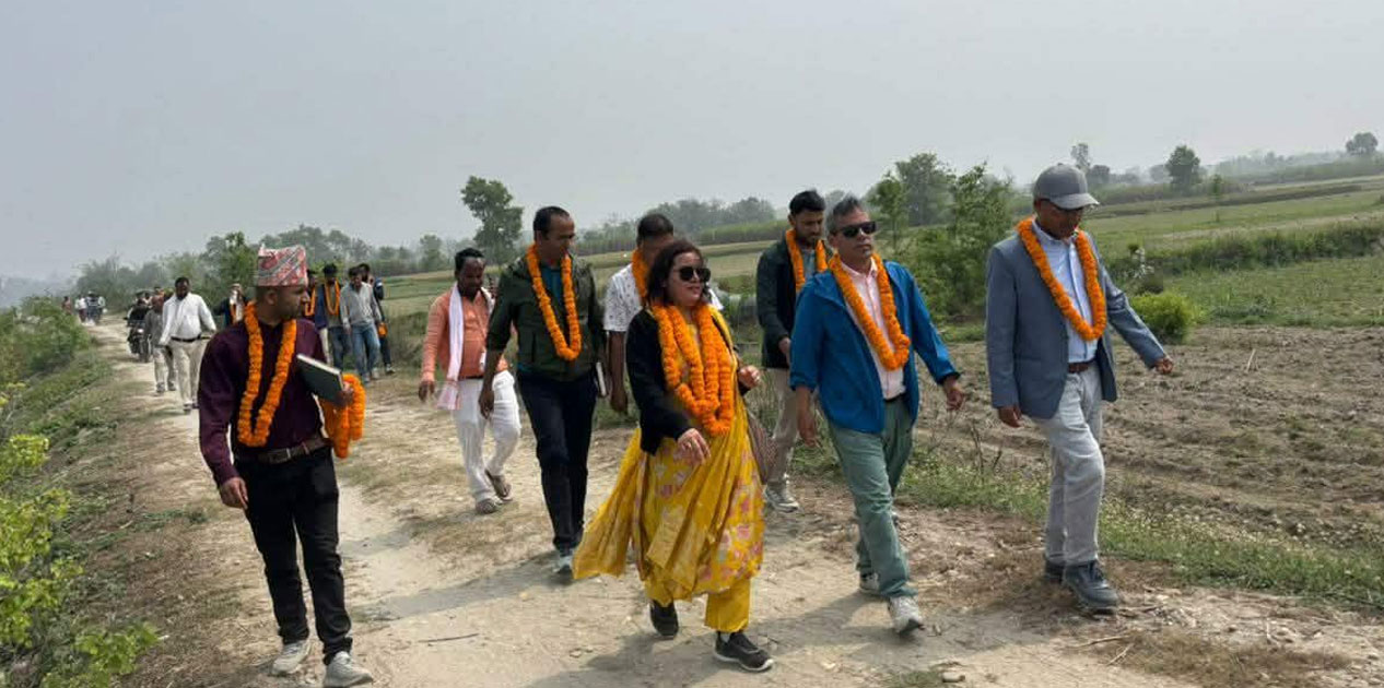 नारायणी नदीको कटान रोक्न सुस्तामा तटबन्ध निर्माण