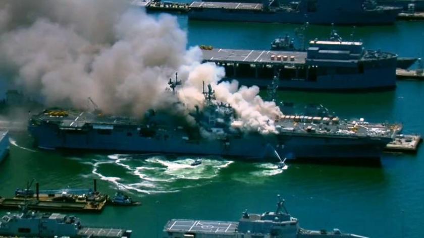 अमेरिकामा नौसेनाको जहाज विष्फोट हुँदा २१ जना घाईते