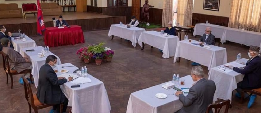 बालुवाटारमा नेकपा सचिवालय बैठक शुरु