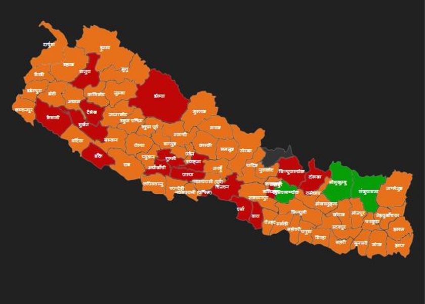 ७७ वटै जिल्लामा फैलियो कोरोना भाइरस