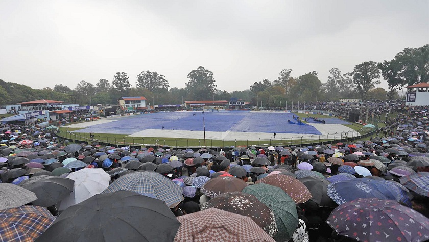 नेपाल र युएईबीचको खेल फेरि पानीले रोकियो