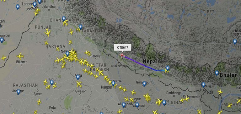नेपाली हवाई रुटमा भारतको नियन्त्रण