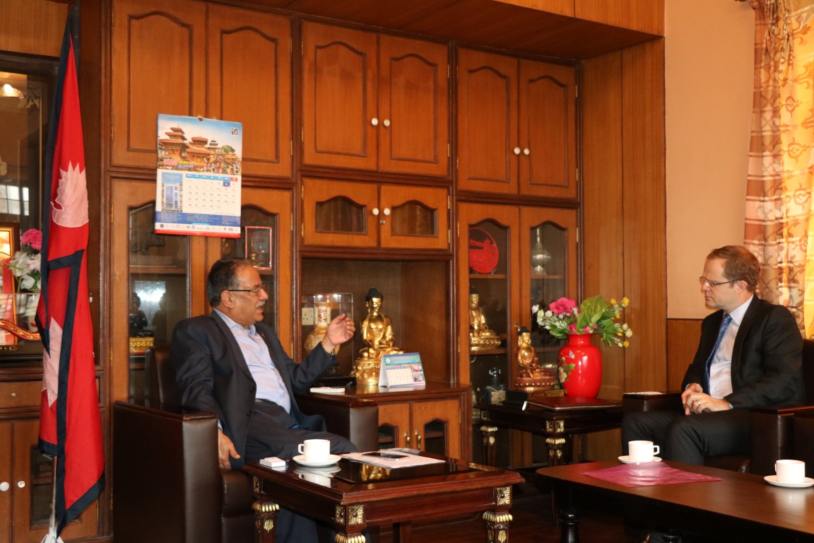 बेलायतका दक्षिण एसिया विभागका प्रमुखद्वारा अध्यक्ष प्रचण्डसँग भेट