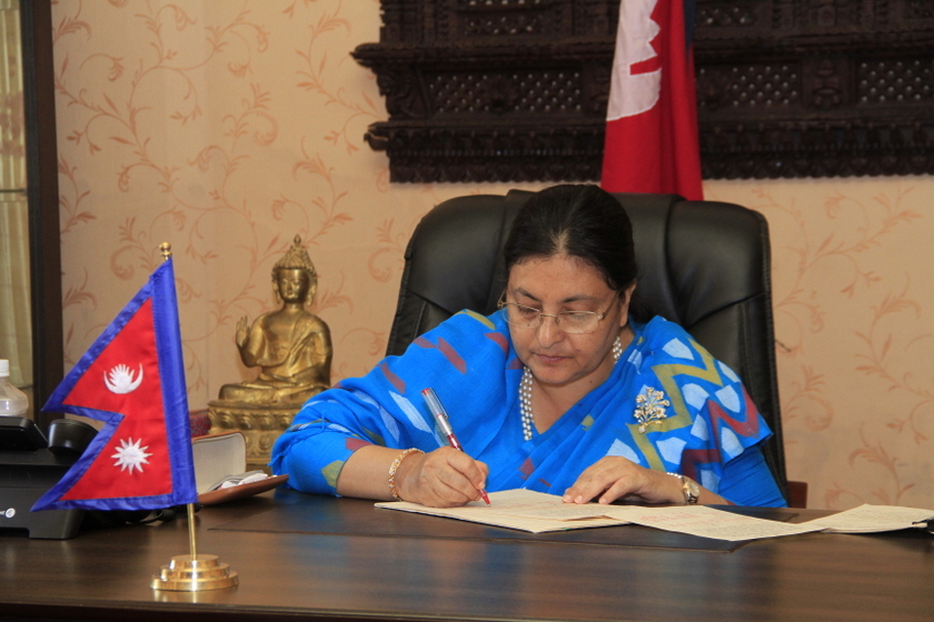 President Bhandari to offer tika and jamara to public on Dashain