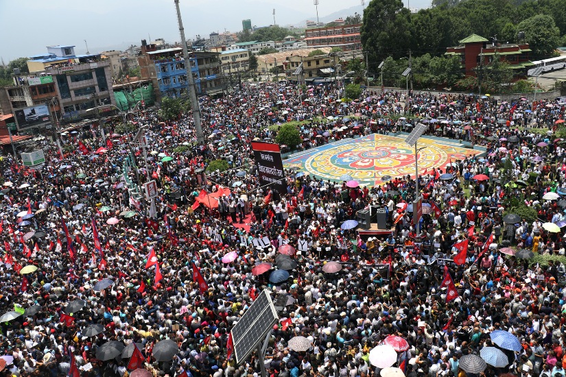 गुठी विधेयक खारेजीको माग गर्दै राजधानीमा  प्रदर्शन (भिडियोसहित)