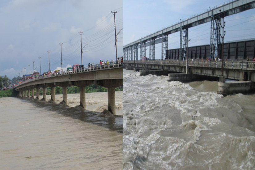 वर्षादको वितण्डा : सप्तकोशीमा रातो बत्ती बालियो, नारायणीको बहाव बढ्यो