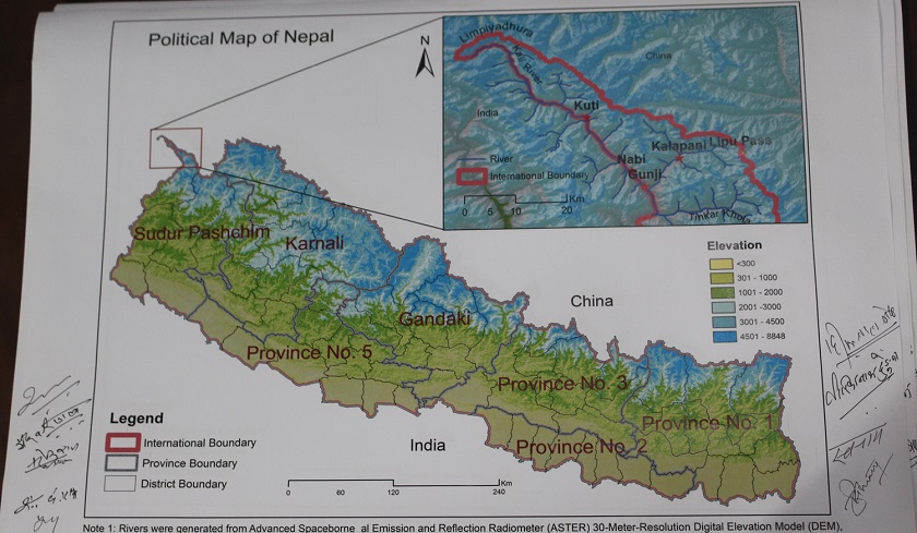 नेपालको वास्तविक नक्सा सार्वजनिक, राष्ट्रसंघमा लगिने