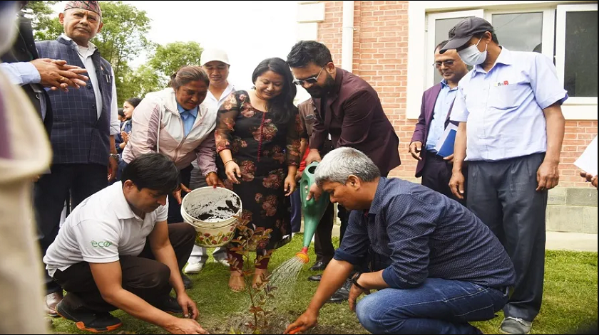 हरित विद्यालय अभियान सुरु : बिरुवा रोपेर प्रमुख शाहबाट थालनी