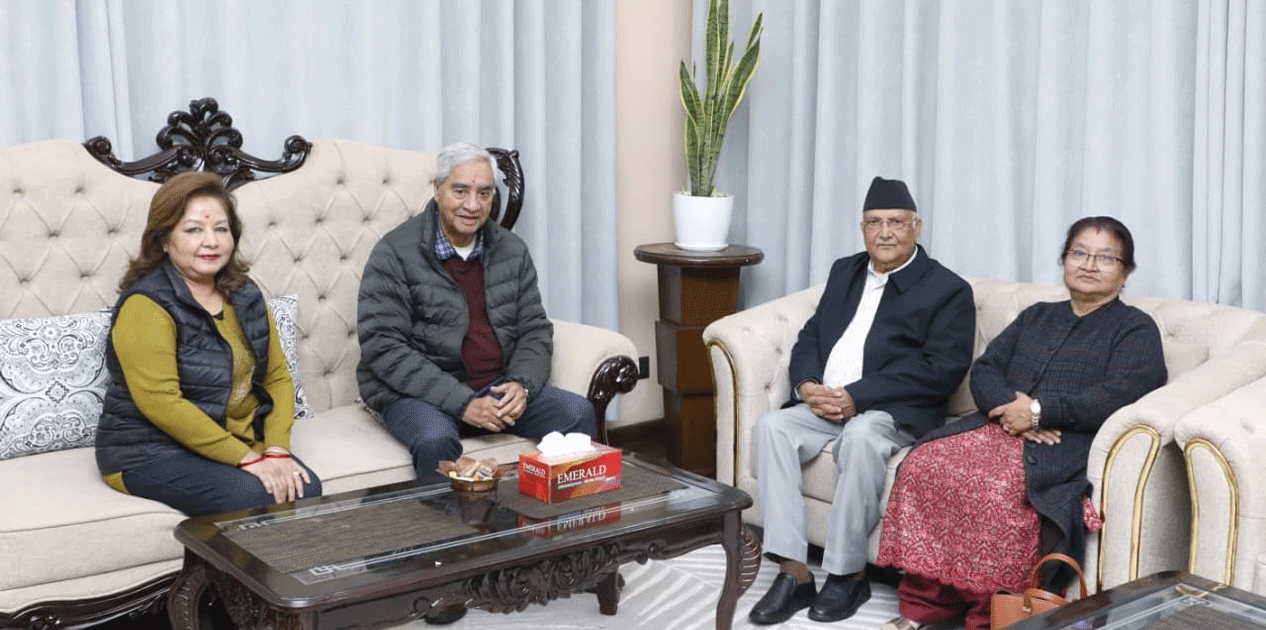 देउवा र ओलीबीच समसामयिक राजनीतिक विषयमा छलफल