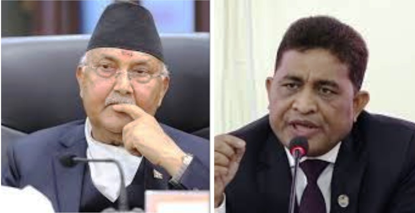 प्रधानमन्त्री ओलीलाई झट्का, रघुविर महासेठले छोडे साथ