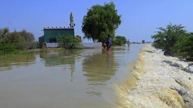 पाकिस्तानको बाढीमा ज्यान गुमाउनेमध्ये ३८० बालबालिका