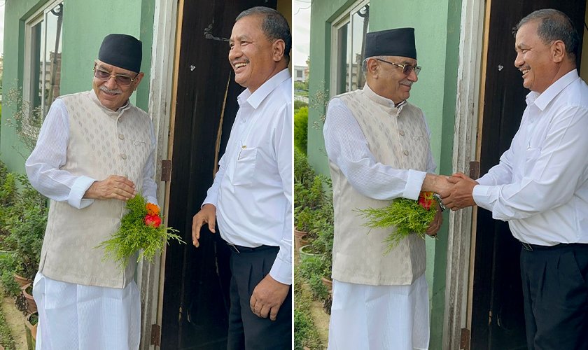 विप्लव निवास पुगे माओवादी अध्यक्ष प्रचण्ड