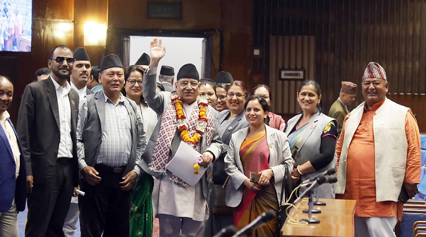 प्रधानमन्त्री प्रचण्डले पाए विश्वासको मत, पक्षमा १५७ सांसद