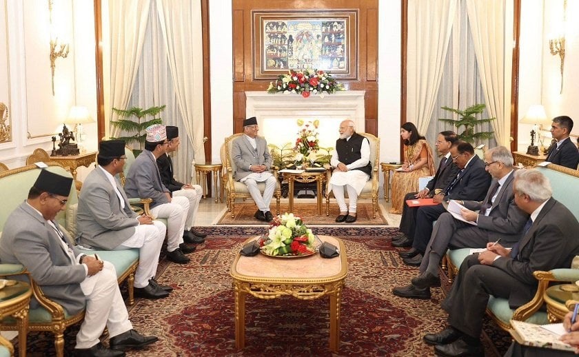 प्रधानमन्त्री प्रचण्ड र भारतीय समकक्षी मोदीबीच भेटवार्ता सुरु (फोटोफिचर)