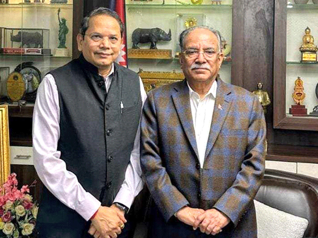 प्रचण्डसँग भाजपा विदेश विभाग प्रमुख चौथाइवालेको भेट