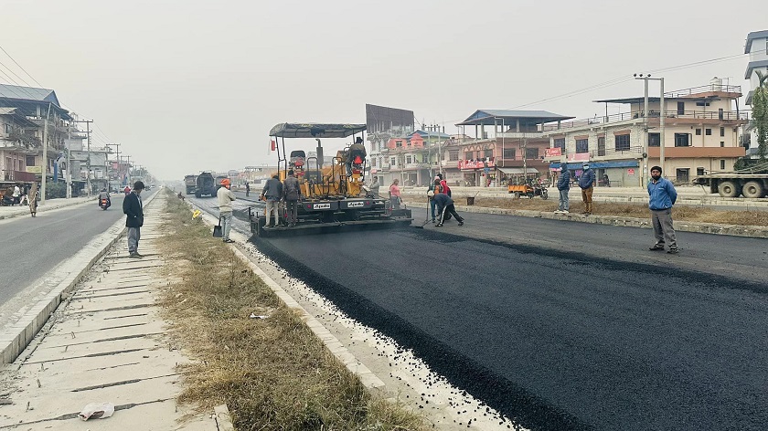 पुलचोक–गोन्द्राङ सडक: छ लेनको काम अन्तिम चरणमा