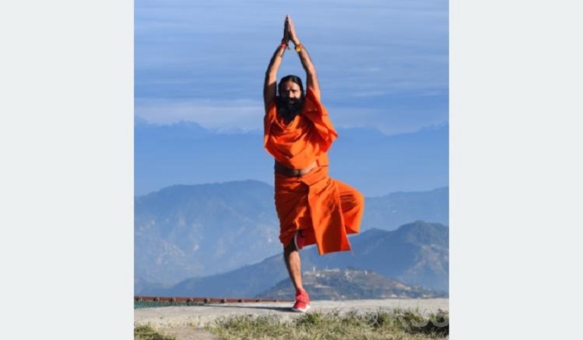 चन्द्रागिरिमा रामदेवको योग ध्यान तथा प्रशिक्षण