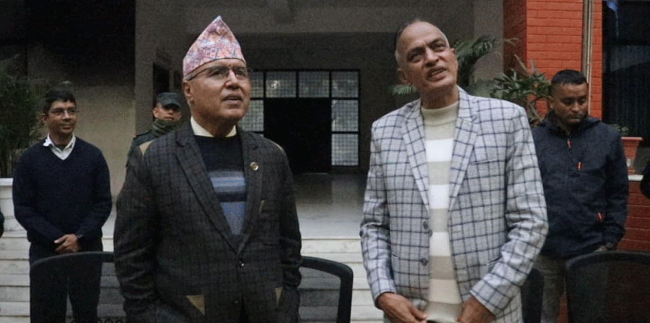 अर्थमन्त्री खनालद्वारा क्षतिग्रस्त बुटवल उपमहानगर भवनको अवलोकन