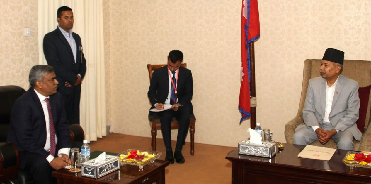 उपराष्ट्रपति यादवसँग बंगलादेशका राजदूत रहमानको शिष्टाचार भेट