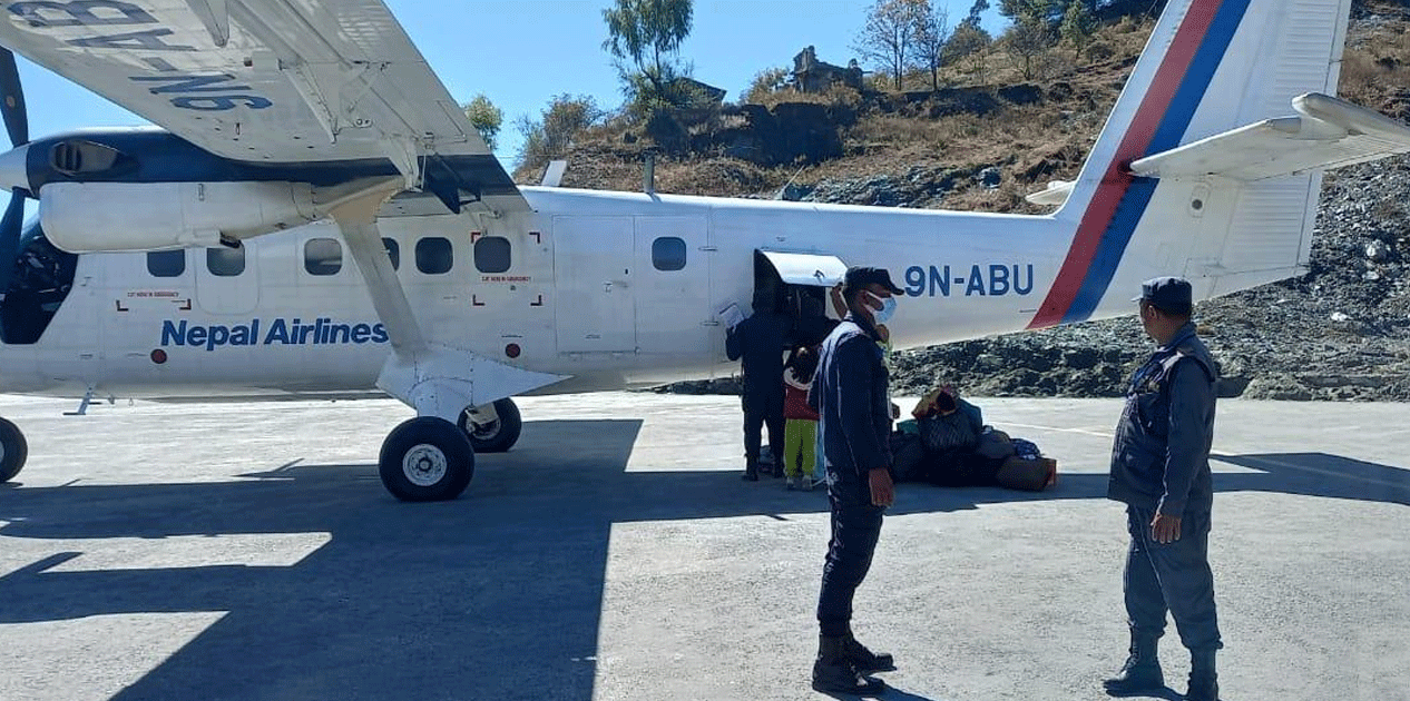 चार महिनापछि रारा विमानस्थलमा उडान