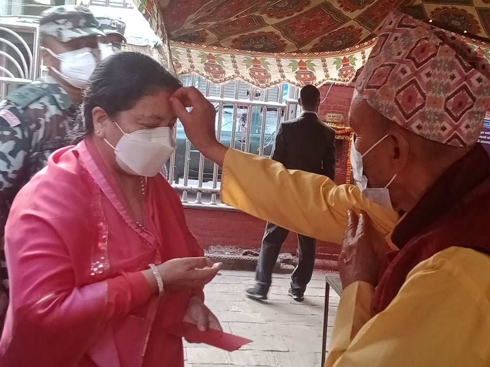 राष्ट्रपति भण्डारीद्वारा विभिन्न शक्तिपीठको दर्शन र पूजा अर्चना