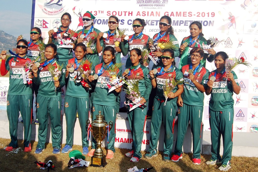 साग महिला क्रिकेट : बङ्गलादेशलाई स्वर्ण पदक