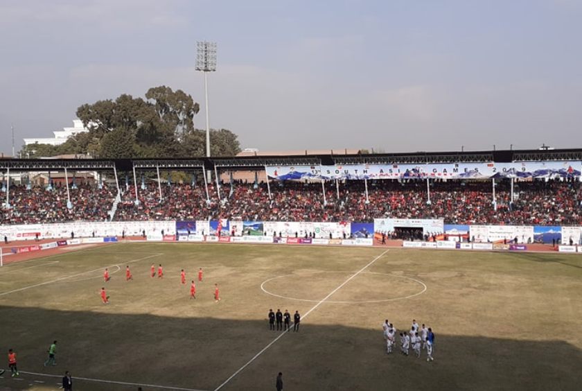 नेपाल र भूटानबीचको खेल पहिलो हाफ बराबरीमा